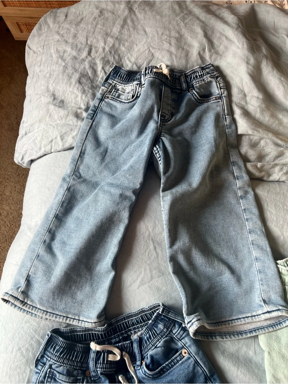 GAP Kids Jeans and Pants Pack - Yellow, Light Green, Light & Dark Denim Bundle